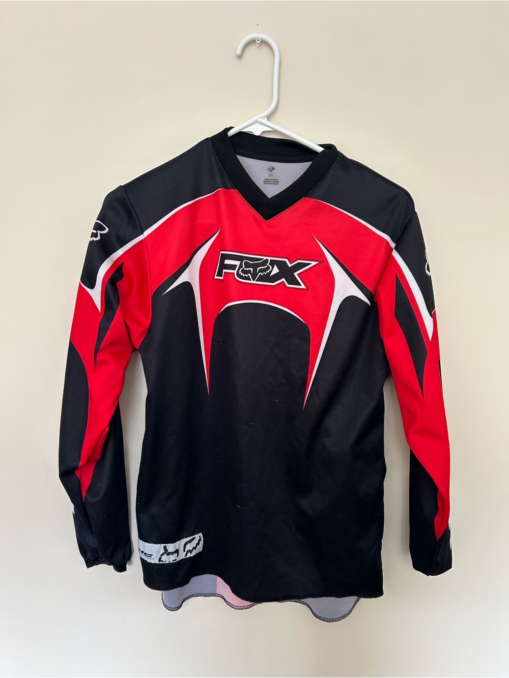 Fox Red, Black and White Motocross Jersey
